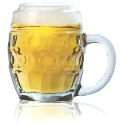6x Stölzle Oberglas Bierkrug Tübinger 0,5 l, geeicht, Übermaß, mit Schild, Bierglas