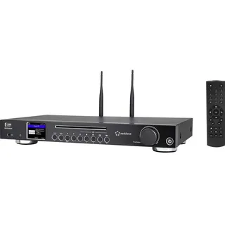 Renkforce RF-DAB-IR1702 Internet CD-Radio DAB+, FM, Internet CD, Bluetooth®, DLNA, WLAN, Internetradio Inkl. Fernbedienung Schwarz
