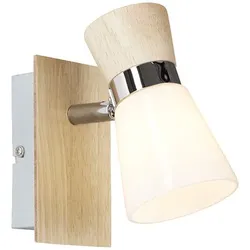 Brilliant Wandspot Nacolla Holz Hell E14 ohne Leuchtmittel