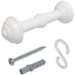 Raffhalter LIEDECO, weiß, Kunststoff, Raffhalter, Schalhalter 12 cm