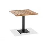 Niehoff Bistro anthrazit, quadratisch 81x81cm, Teak geölt