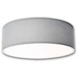 einlicht 1-flammig rund grau Stoff