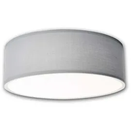 einlicht 1-flammig rund grau Stoff