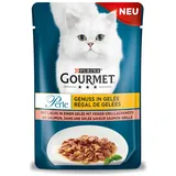 Gourmet Perle Genuss in Gelee mit Lachs 85 g, Katzenfutter, NEU
