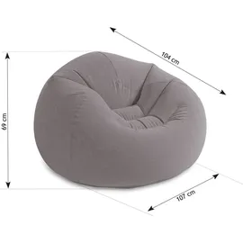 Intex Luftsessel Beanless Bag Chair grau