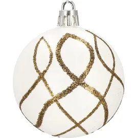 SPRINGOS Weihnachtsbaumkugeln 30-teiliges Weihnachtskugeln-Set 6 cm Kunststoff