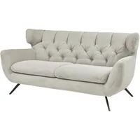Candy 2,5-Sitzer 3C CANDY "Beatrice, extravagantes Megasofa, bequem, Küchensofa, Breite 200cm", grau (hellgrau), B:200cm H:94cm T:95cm, 88% Polyester, 12% Polyacryl, Sofas, mit Rückensteppung im Rautenmuster, in Samt Optik oder in Breitcord