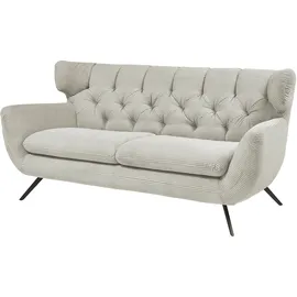 Candy 2,5-Sitzer 3C CANDY "Beatrice, extravagantes Megasofa, bequem, Küchensofa, Breite 200cm", grau (hellgrau), B:200cm H:94cm T:95cm, 88% Polyester, 12% Polyacryl, Sofas, mit Rückensteppung im Rautenmuster, in Samt Optik oder in Breitcord