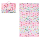 DOTBUY-SHOP Picknickdecke Wasserdicht, Campingdecke Stranddecke Maschinenwaschbar Faltbar Kinder Picknickmatte, für Outdoor Garten,Strand, Campen, Wandern und Ausflüge (150x200cm,Flamingo)