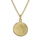 trendor 39030 Kinder-Halskette mit Schutzengel Anhänger Gold auf Silber, 38 cm