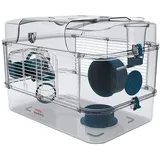 ZOLUX Cage RODY3 Solo Color: Blue, Dimensions : Long 41 cm x larg 27 cm x haut 28 cm.