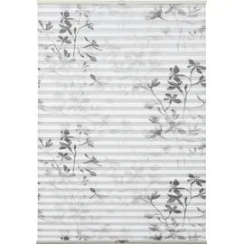 GARDINIA Plissee Bella 80 x 210 cm Blätter/weiß