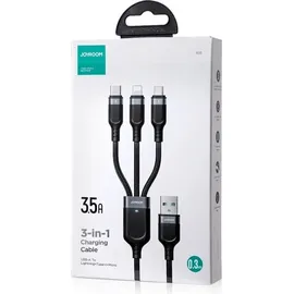 Joyroom USB-A auf USB-C/Lightning/Micro-USB 1,2 m Schwarz