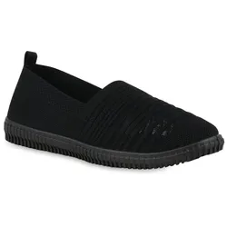 Damen Slip Ons in Schwarz