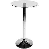 CLP Stehtisch mit Tischplatte aus Glas klarglas