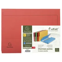 Exacompta 46970E 10er Pack Recycling-Aktenmappen Forever mit Verschlußklappe für