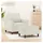 vidaXL Sessel mit Hocker Samt 49,9 x 80 x 61,7 cm Creme