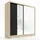 A&J MöbelLand Schwebetürenschrank SOLO 200 x 215 x 59,5 cm Schwarz/Weiß