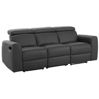 3-Sitzer HOME AFFAIRE "Sentrano", grau, B:209cm H:82cm T:98cm, NaturLEDER/Kunstleder (Das Leder hat eine Dicke von 0, 9-1, 0 mm), Kunstleder, Webstoff (95% Polyeste, 5% Nylon), Struktur fein (95% Polyester, 5% Nylon), Sofas, auch mit elektrischer Funktion mit USB-Anschluß, in 4 Bezugsvarianten