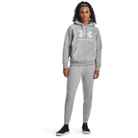 Under Armour Rival Fleece Big Logo Hoodie Grau/Weiß XL