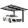 Ximax Carport Linea Typ 60 3,02 x 5,56 m schwarz inkl. Regenrinne