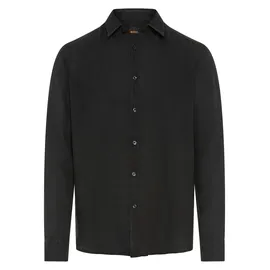 Boss Leinenhemd Regular Fit Schwarz L