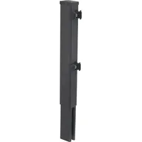 Floraworld Zaunpfosten 4 x 40 cm Grau/Stahl