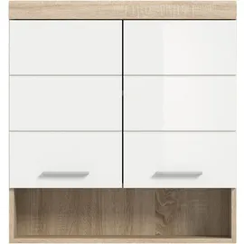 xonox.home Hängeschrank Lambada 74x79 cm Sonoma Eiche/Weiß