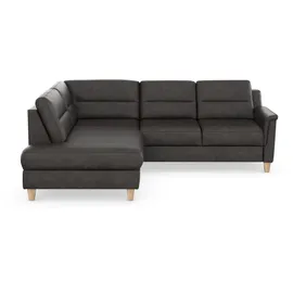 sit&more Ecksofa SIT & MORE "Farö L-Form", grau (anthrazit), B:251cm H:90cm T:187cm, Sofas, Ecksofa, inklusive Federkern, wahlweise mit Bettfunktion und Bettkasten