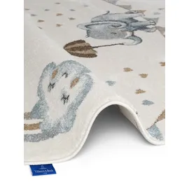 Villeroy & Boch Kinderteppich Walk like an Elephant Rainbow Teppich« rund 9 mm Höhe Spielteppich weich, Kinderzimmer, Boho Kids Spielunterlage, Tieremotiv