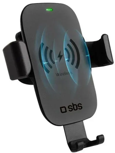 Wireless Gravity Phone Holder for Cars with a Quick Charger - Black