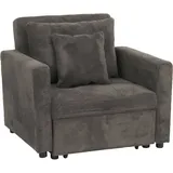 Schlafsessel HWC-L90, Klappsessel Gästebett, Liegefläche 200x100cm Stoff Cord