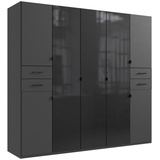 WIMEX Modante Kleiderschrank Graphitfarben, schwarz - 225x208x58 cm