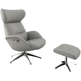flexlux Relaxsessel FLEXLUX Polyester 90 x 107 x 89 cm grau mit Kopfteil