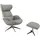 flexlux Relaxsessel FLEXLUX Polyester 90 x 107 x 89 cm grau mit Kopfteil