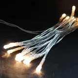 Lex 20er LED Lichterkette transp. Kabel Innen Partylichterkette Beleuchtung warmweiß : 20 LED ́s : Transparent