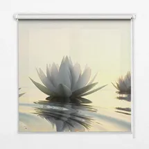 Tulup Rollo Lotus Blume 80 x 140 cm weiß