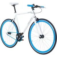 Galano 700C 28 Zoll Fixie Singlespeed Bike Blade 5 Farben zur Auswahl, Rahmengrösse:53 cm, Farbe:Weiß/Blau