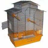 60 cm Vogelkäfig Vogelbauer Wellensittich Kanarien Voliere Vogelhaus Iza 2 ohne - gelb