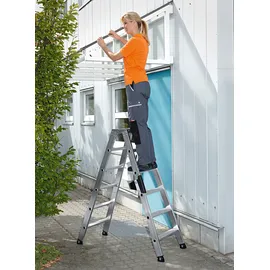 Günzburger Aluminium-Stufen-Stehleiter 2 x 6 Stufen (40212)