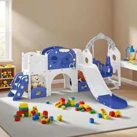 fofetbfo Rutsche 6-in-1 Blau