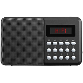 Auviso FM-Taschenradio, Bluetooth, MP3-Player, Display, USB, microSD & Akku