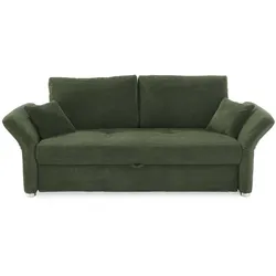 Schlafsofa Luca Cord Grün 163 x 201 cm