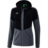 Erima Damen Trainingsjacke Squad 1032058 36 - Schwarz/Slate Grey