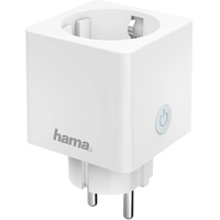 Hama WLAN-Steckdose Mini mit Verbrauchsmessung, ohne Hub, Smart-Steckdose mit