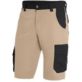 Premium Arbeitsshorts THEO "Twill 300" - 68 - beige/schwarz