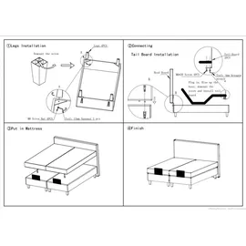V6 Boxspringbett 209E Schwarz