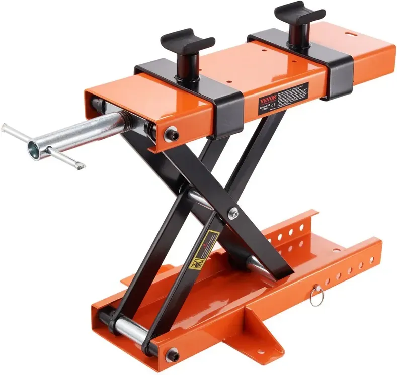 [Sommerangebote - mit Lieferung am nächsten Tag] VEVOR Hydraulischer Motorradhebel, 500 kg / 1.100 lbs Tragkraft, Robuster Stahl-Schneidstift mit Sicherheitsverriegelung, Mittelhebelständer für Cruiser, Touren- & Sportmotorräder