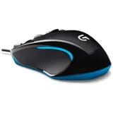 Logitech G300s Gaming-Maus mit 2,5K DPI Sensor, USB-Anschluss, RGB-Beleuchtung, 9 programmierbare Tasten, Taste zur DPI-Umschaltung, anpassbare Spielprofile, Ultraleicht, PC/Mac - Schwarz