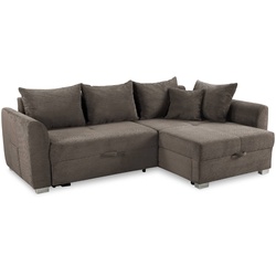 Ecksofa Boomer Cord Grau Taupe